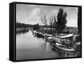 The River Lea-Fred Musto-Framed Stretched Canvas