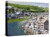 The River Looe at Looe in Cornwall, England, United Kingdom, Europe-David Clapp-Stretched Canvas