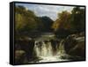 The River Lynn, Devon-John Brandon Smith-Framed Stretched Canvas