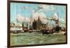 The River Mersey, from the Series 'Western Gateway to the Empire', 1928-Charles Edward Dixon-Framed Giclee Print