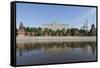 The River Moskva with the Kremlin, Moscow, Russia, Europe-Martin Child-Framed Stretched Canvas