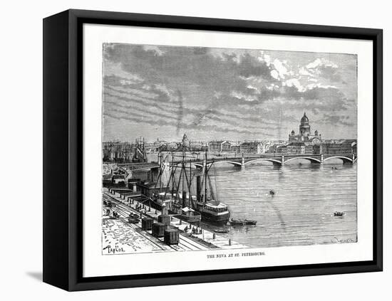 The River Neva, St Petersburg, 1879-C Laplante-Framed Stretched Canvas