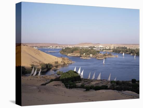The River Nile, Including Kitcheners and Elephantine Island, Aswan, Egypt, North Africa, Africa-Philip Craven-Stretched Canvas