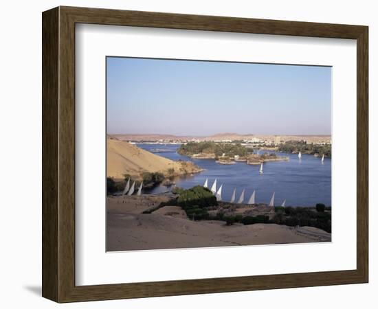 The River Nile, Including Kitcheners and Elephantine Island, Aswan, Egypt, North Africa, Africa-Philip Craven-Framed Photographic Print