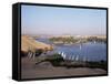 The River Nile, Including Kitcheners and Elephantine Island, Aswan, Egypt, North Africa, Africa-Philip Craven-Framed Stretched Canvas