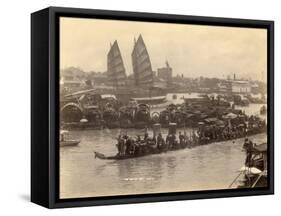 The River of Pearls in Canton (China)-null-Framed Stretched Canvas