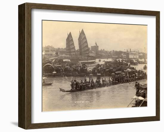 The River of Pearls in Canton (China)-null-Framed Photographic Print