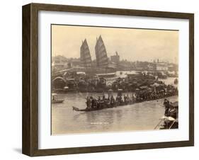 The River of Pearls in Canton (China)-null-Framed Photographic Print