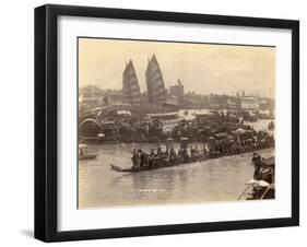 The River of Pearls in Canton (China)-null-Framed Photographic Print