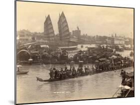 The River of Pearls in Canton (China)-null-Mounted Photographic Print
