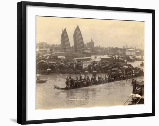 The River of Pearls in Canton (China)-null-Framed Photographic Print