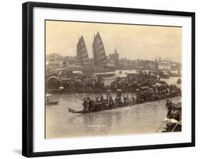 The River of Pearls in Canton (China)-null-Framed Photographic Print