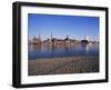 The River Rhine and Bayer Ag, Leverkusen, North Rhine-Westphalia (Nordrhein-Westfalen), Germany-Hans Peter Merten-Framed Photographic Print