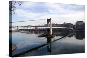 The River Rhone, Lyon, Rhone-Alpes, France, Europe-Oliviero-Stretched Canvas