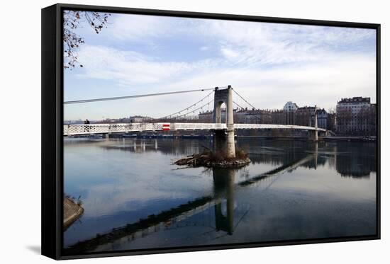 The River Rhone, Lyon, Rhone-Alpes, France, Europe-Oliviero-Framed Stretched Canvas