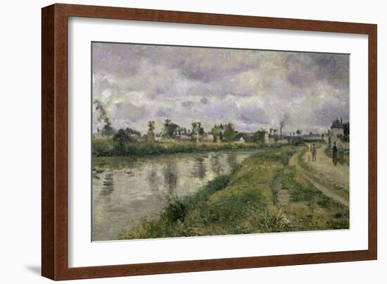 The River's Edge-Camille Pissarro-Framed Giclee Print