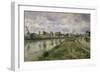 The River's Edge-Camille Pissarro-Framed Giclee Print