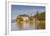 The River Sarthe and the Abbey at Solesmes, Sarthe, Pays De La Loire, France, Europe-Julian Elliott-Framed Photographic Print