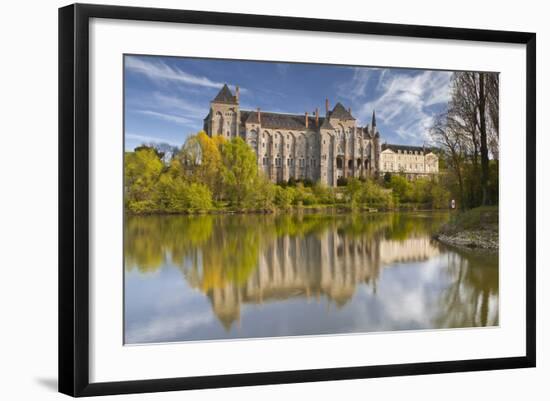 The River Sarthe and the Abbey at Solesmes, Sarthe, Pays De La Loire, France, Europe-Julian Elliott-Framed Photographic Print