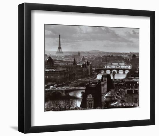 The River Seine and the City of Paris, c.1991-Peter Turnley-Framed Art Print