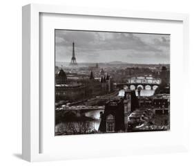 The River Seine and the City of Paris, c.1991-Peter Turnley-Framed Art Print