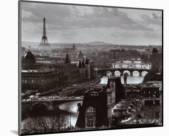 The River Seine and the City of Paris, c.1991-Peter Turnley-Mounted Art Print