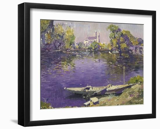 The River Seine at Mantes-Paul Mathieu-Framed Giclee Print
