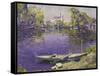 The River Seine at Mantes-Paul Mathieu-Framed Stretched Canvas