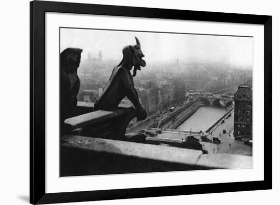 The River Seine Seen from a Tower of Notre Dame, Paris, 1931-Ernest Flammarion-Framed Giclee Print