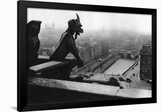 The River Seine Seen from a Tower of Notre Dame, Paris, 1931-Ernest Flammarion-Framed Giclee Print