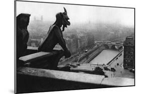 The River Seine Seen from a Tower of Notre Dame, Paris, 1931-Ernest Flammarion-Mounted Premium Giclee Print