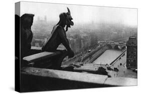 The River Seine Seen from a Tower of Notre Dame, Paris, 1931-Ernest Flammarion-Stretched Canvas