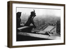 The River Seine Seen from a Tower of Notre Dame, Paris, 1931-Ernest Flammarion-Framed Giclee Print