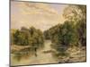 The River Tees at Rokeby, Yorkshire, C.1860-Thomas Creswick-Mounted Giclee Print