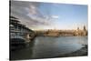 The River Thames and St. Paul's Cathedral Looking North from the South Bank, London, England-Howard Kingsnorth-Stretched Canvas