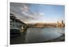 The River Thames and St. Paul's Cathedral Looking North from the South Bank, London, England-Howard Kingsnorth-Framed Photographic Print