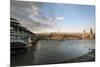 The River Thames and St. Paul's Cathedral Looking North from the South Bank, London, England-Howard Kingsnorth-Mounted Photographic Print