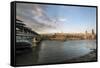 The River Thames and St. Paul's Cathedral Looking North from the South Bank, London, England-Howard Kingsnorth-Framed Stretched Canvas