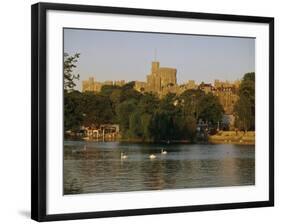 The River Thames and Windsor Castle, Windsor, Berkshire, England, UK, Europe-Charles Bowman-Framed Photographic Print