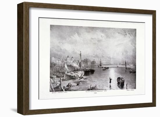 The River Thames at Greenwich, London, 1878-Myles Birket Foster-Framed Giclee Print