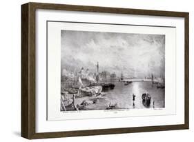 The River Thames at Greenwich, London, 1878-Myles Birket Foster-Framed Giclee Print