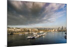 The River Thames Looking North East from Waterloo Bridge, London, England, United Kingdom, Europe-Howard Kingsnorth-Mounted Premium Photographic Print