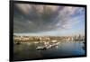 The River Thames Looking North East from Waterloo Bridge, London, England, United Kingdom, Europe-Howard Kingsnorth-Framed Premium Photographic Print