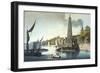 The River Thames Looking Towards Westminster with York Water Gate and the York Building Water Works-James Malton-Framed Giclee Print