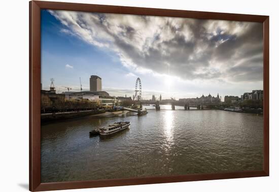The River Thames Looking West from Waterloo Bridge, London, England, United Kingdom, Europe-Howard Kingsnorth-Framed Photographic Print