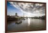 The River Thames Looking West from Waterloo Bridge, London, England, United Kingdom, Europe-Howard Kingsnorth-Framed Photographic Print