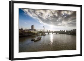 The River Thames Looking West from Waterloo Bridge, London, England, United Kingdom, Europe-Howard Kingsnorth-Framed Photographic Print