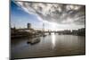 The River Thames Looking West from Waterloo Bridge, London, England, United Kingdom, Europe-Howard Kingsnorth-Mounted Photographic Print