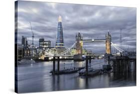 The River Thames, Tower Bridge, City Hall-Alex Robinson-Stretched Canvas