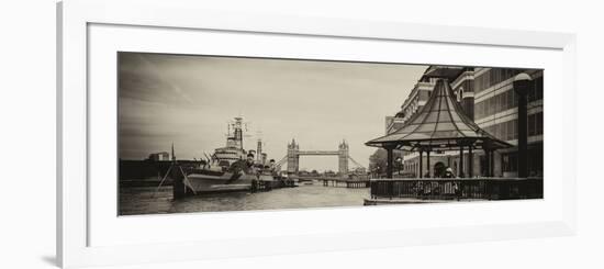 The River Thames View with the HMS Belfast and the Tower Bridge - City of London - UK - England-Philippe Hugonnard-Framed Photographic Print